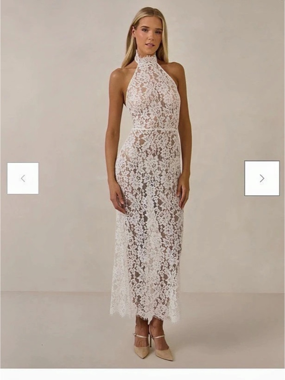 Park & Fifth Ellis Dress Lace Maxi Dress in White